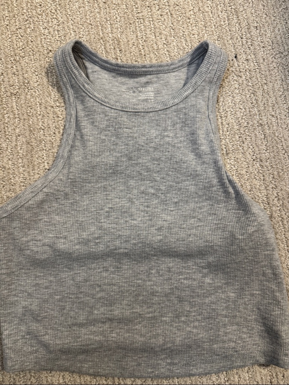 Gray Ribbed Tank Top - Women